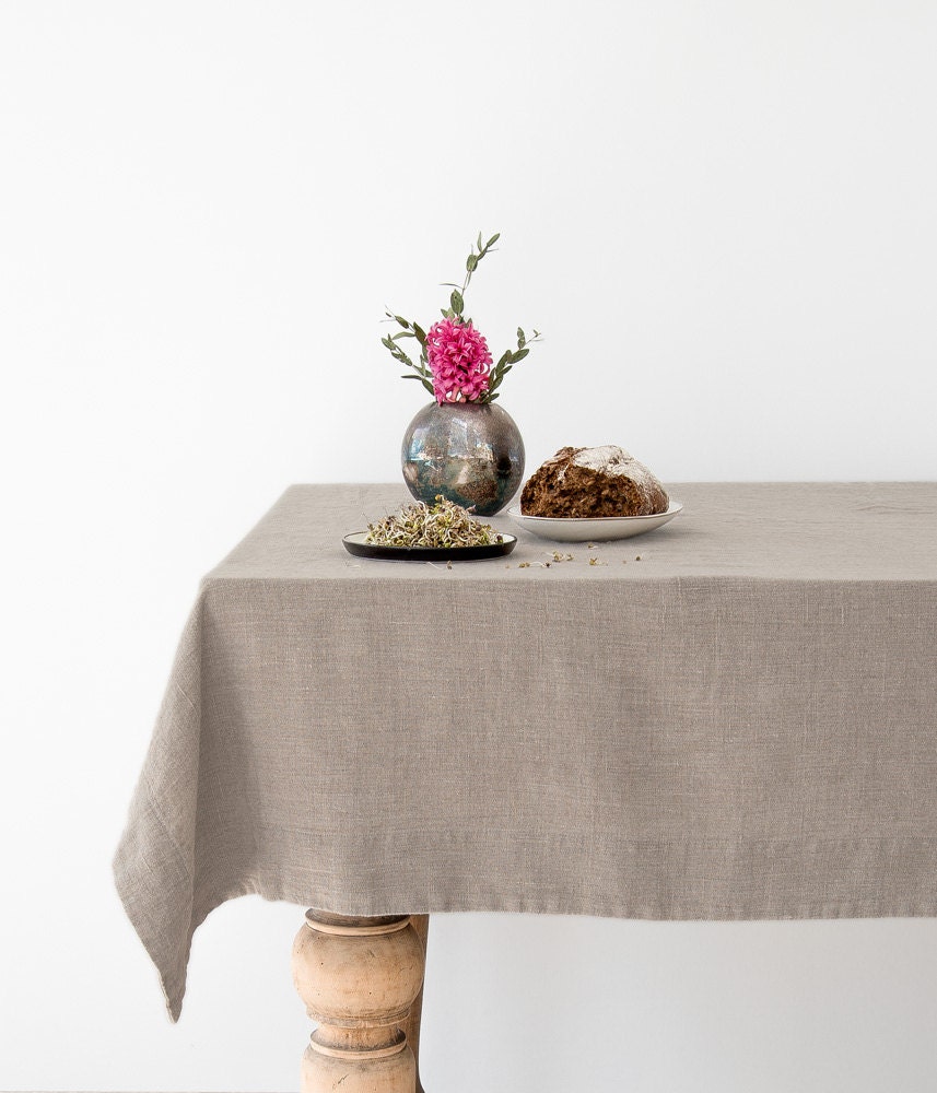 Natural Stone Washed Linen Tablecloth