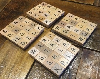 Star TREK, Drink Coasters, Personalized Gift, Personalized DrinK Coasters, Trekkies, Geekery, Sci Fi Gifts