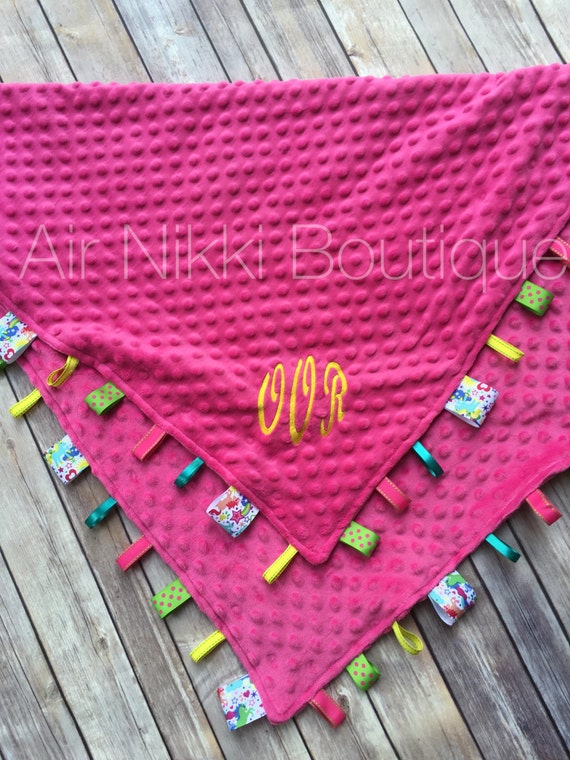 Personalized Ribbon Blanket by AirNikkiBoutique on Etsy