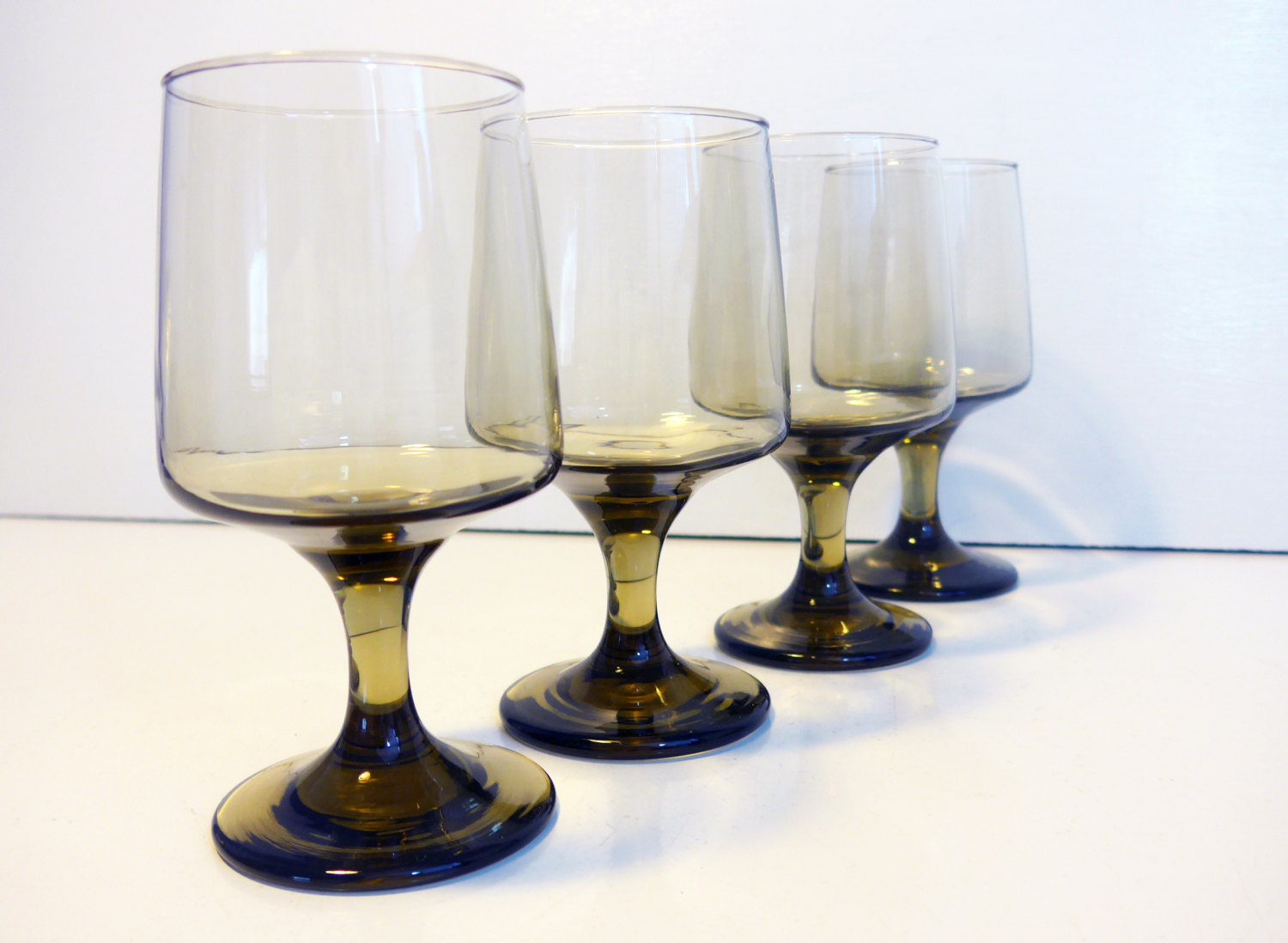 Set Of 4 Libbey Tawny Glasses Or Goblets Tawny Accent Water Glasses