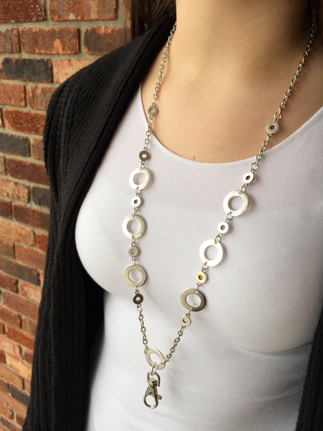 Simply Circle Lanyard Necklace Beaded Lanyard