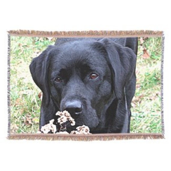 Black Labrador 12TT Throw Blanket Black Lab Gifts Labrador