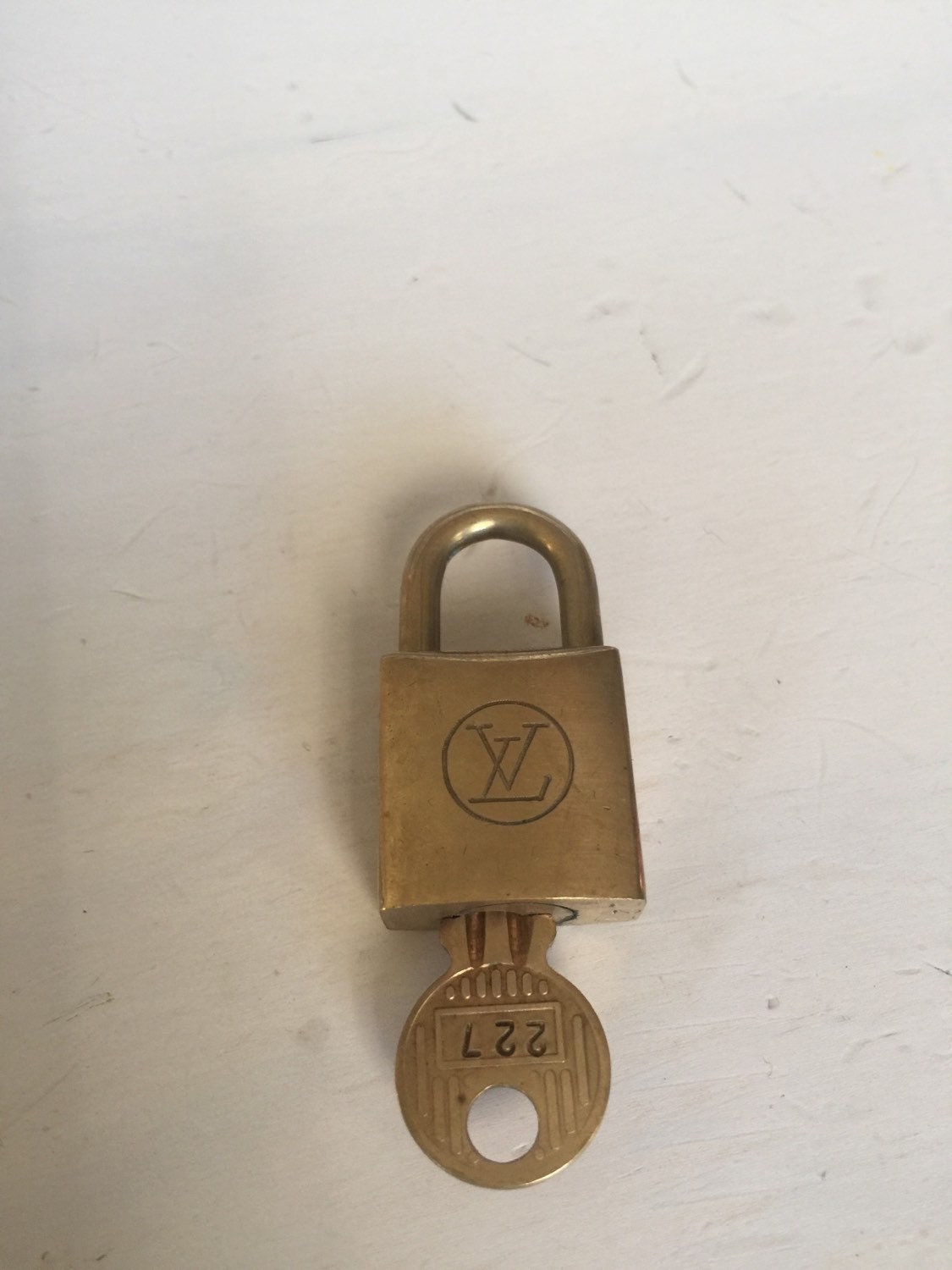 Louis Vuitton padlock and one key 227 lock brass