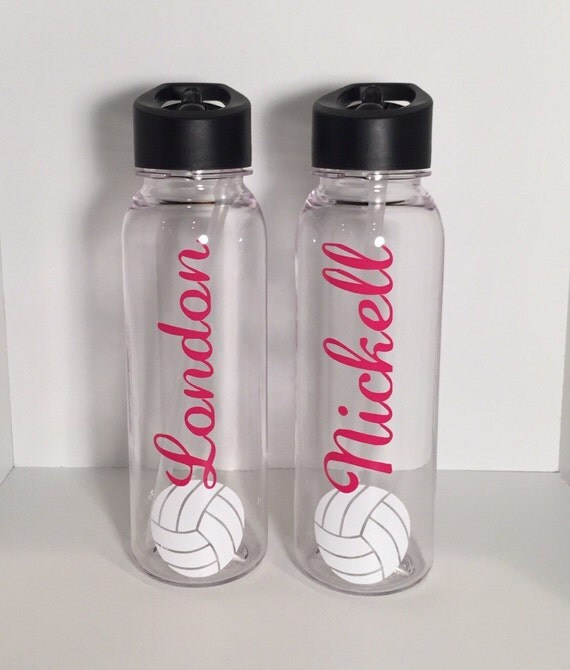Personalized Volleyball Team Water Bottles vinyl decal BPA