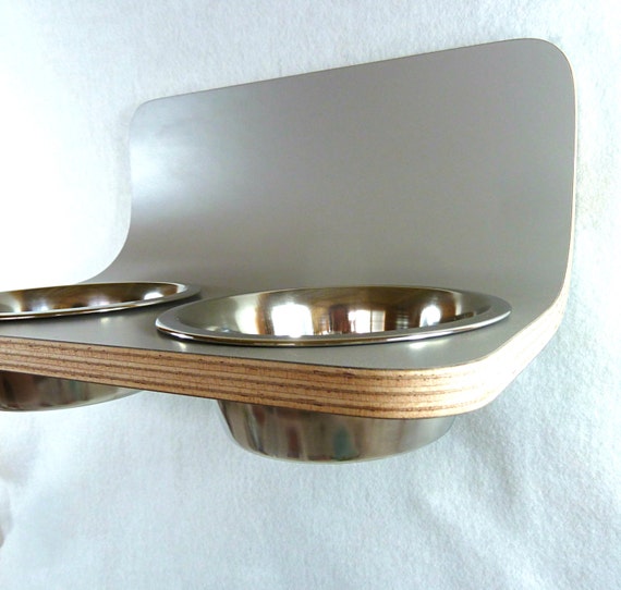 Wall Mounted Dog Bowl Holder available in various colours and