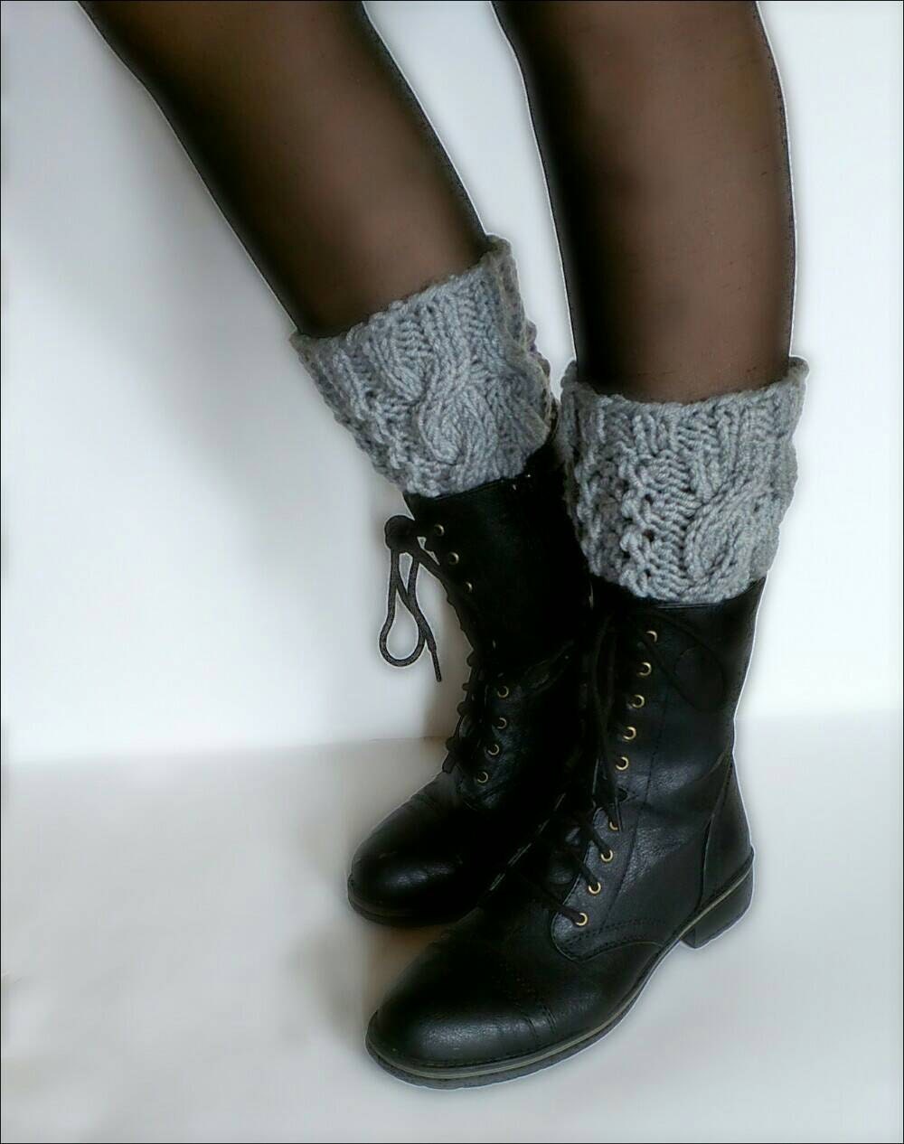 Boot cuffs leg warmers knit chanky ankle warmers leg