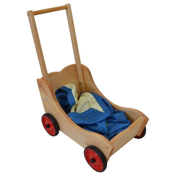 WoodenDoll PramWooden Toy PramHardwood Doll PramDoll