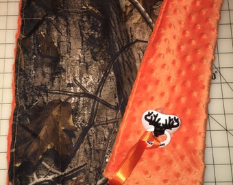 Realtree or Mossy oak tag blankie