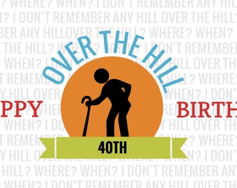 Over the hill banner | Etsy