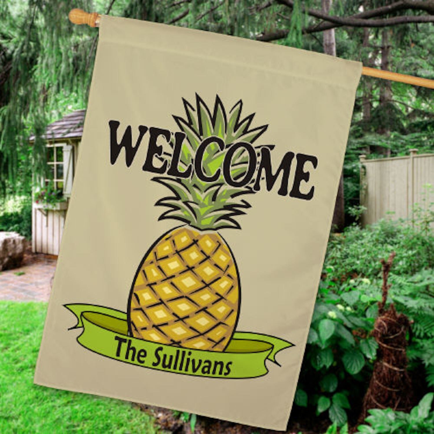 Personalized Pineapple House Flag