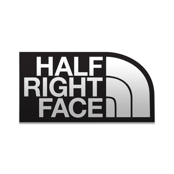 Half Right Face Vinyl Decal by Inkfidel on Etsy