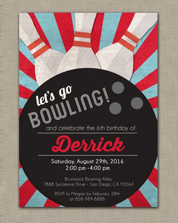 Bowling Ball Invitations 3