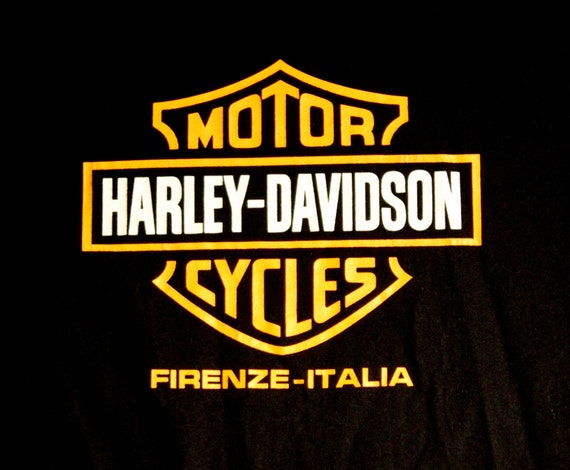 Items similar to Vintage Harley Davidson T Shirt Italy on Etsy