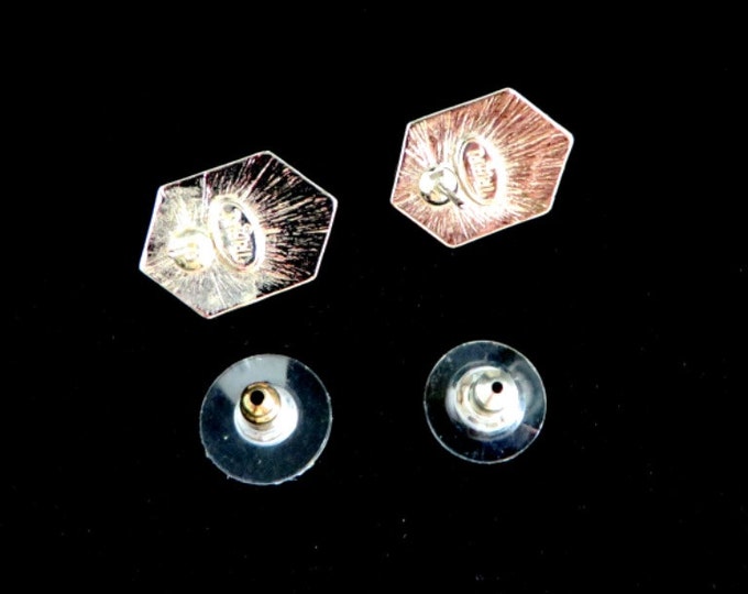 Trifari Faux Pearl Earrings, Vintage Silver Tone Pierced Stud Earrings, Signed Designer Jewelry