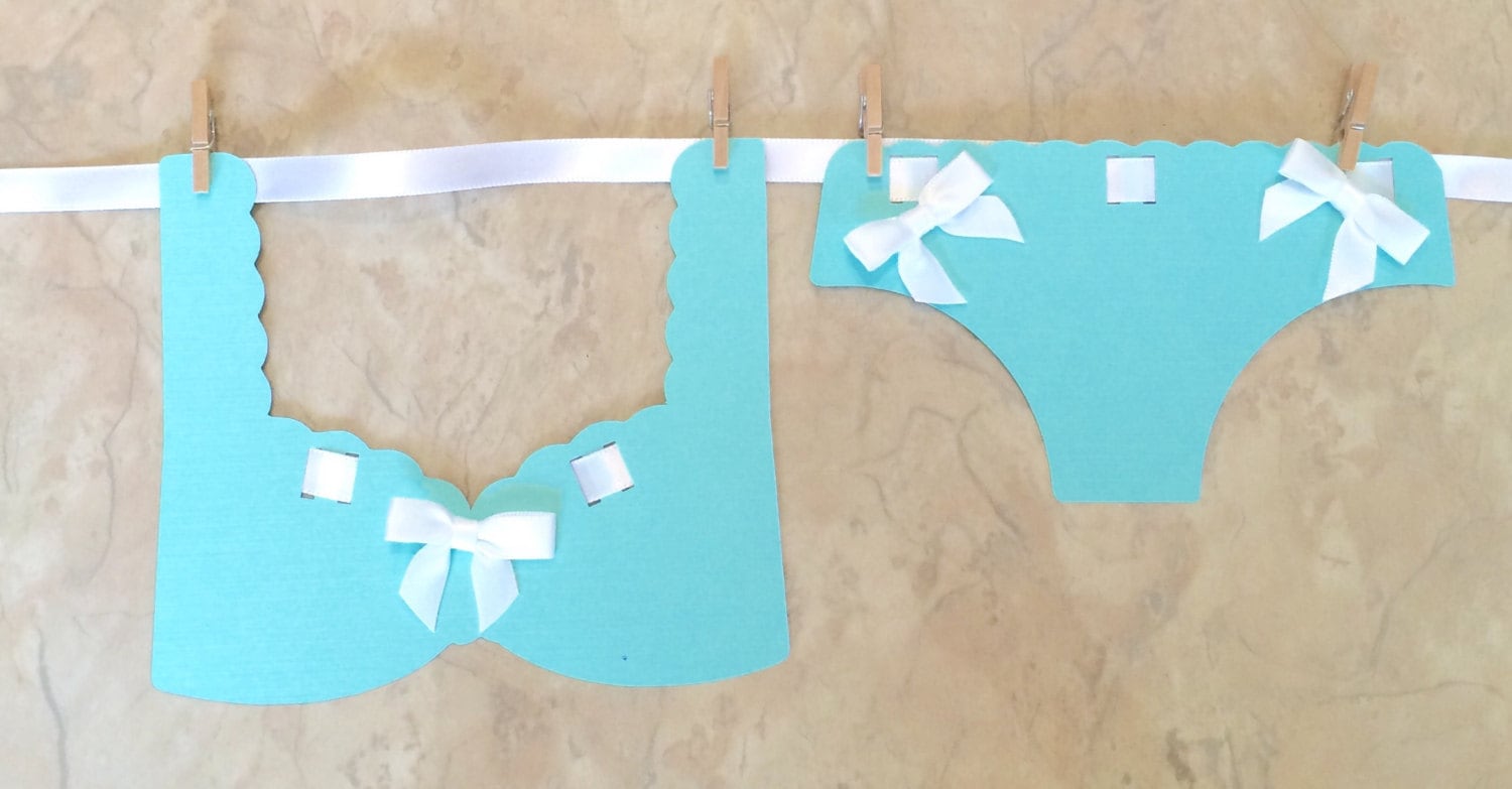 Teal Lingerie Banner Sexy Lingerie Garland by TotalBlissBoutique
