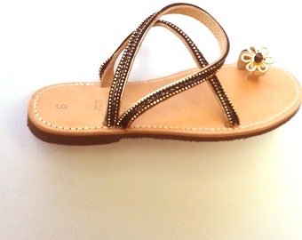 mexican tooled leather sandals