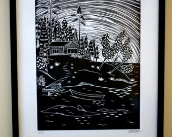 Archipelago 2 Original Lino Print