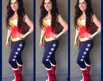 Wonder Woman PANTS NAVY with 5 white stars