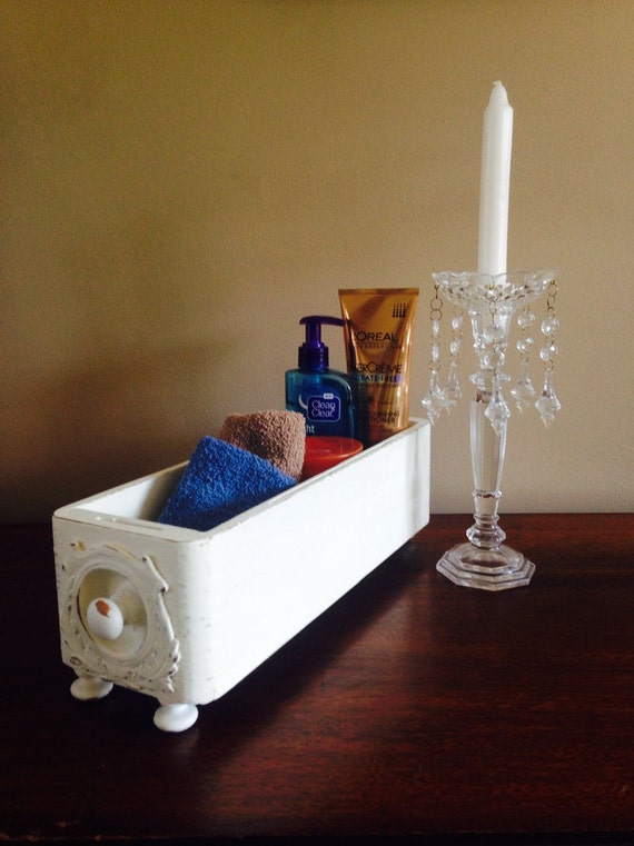 Vintage sewing machine drawer repurposed into by MusicAsArtBySarah