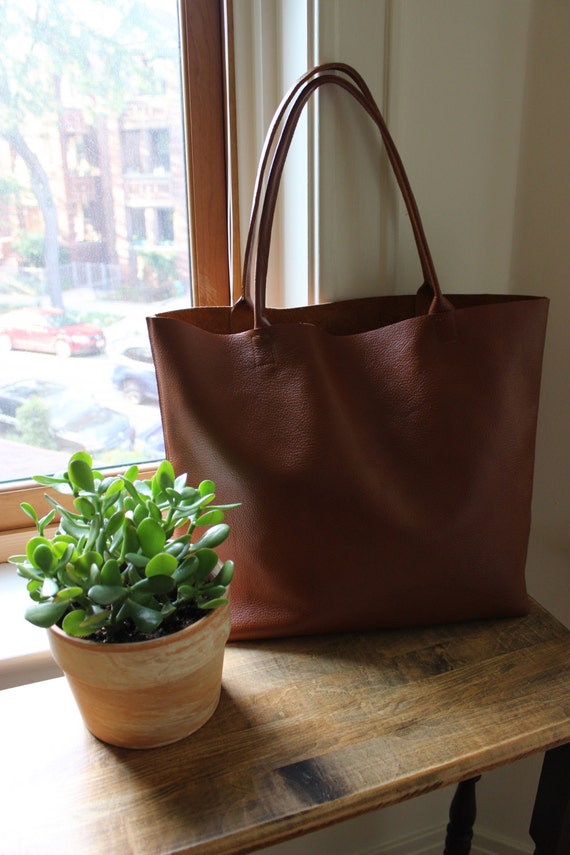 Items similar to Leather tote bag on Etsy