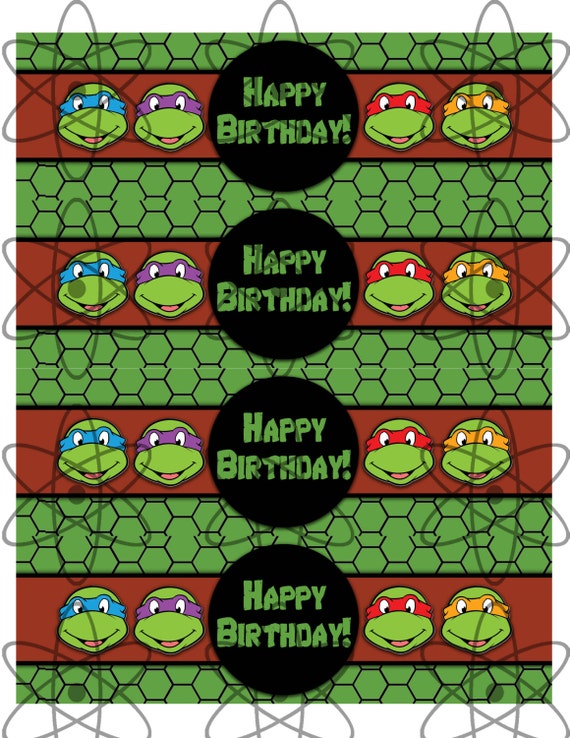 Items similar to INSTANT DOWNLOAD - Teenage Mutant Ninja Turtles Water ...