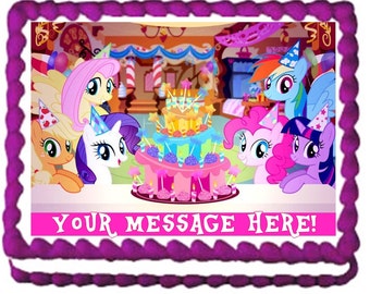 My Little Pony Birthday Party Edible Cake Topper Image Frosting Sheet Quarter Sheet