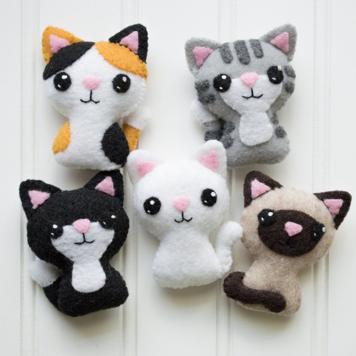 Felt Animals Felt Cat Softie Pattern Plushie Pattern Cat Felt