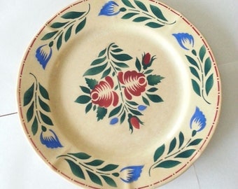Boch Fes La Louviere Flower Plate