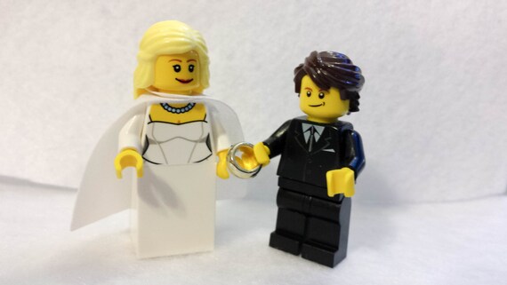 Custom Lego Minifigure Bridal Couple Wedding Lego Bride