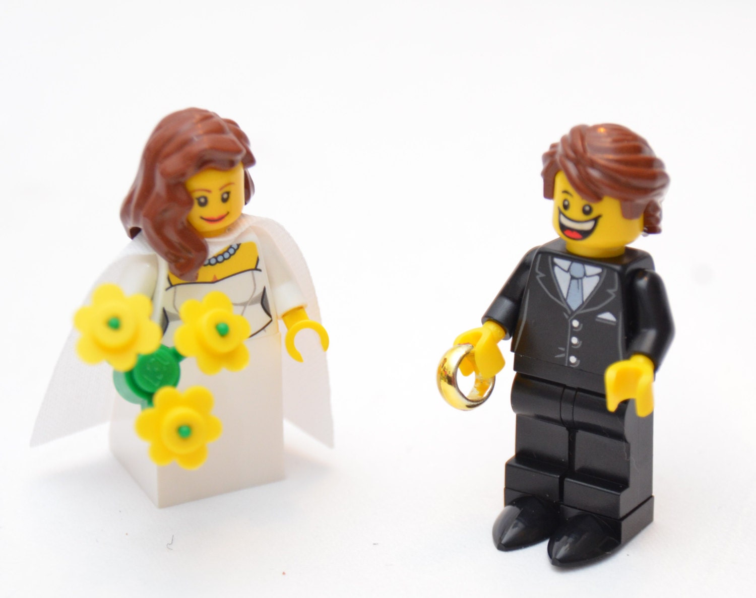 Custom Lego Minifigure Bridal Couple Wedding Lego Bride