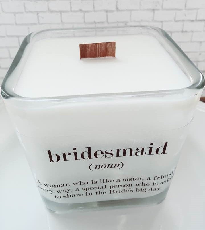 Set of 6 Bridesmaids Soy Candles 12 oz Jar Bridesmaids