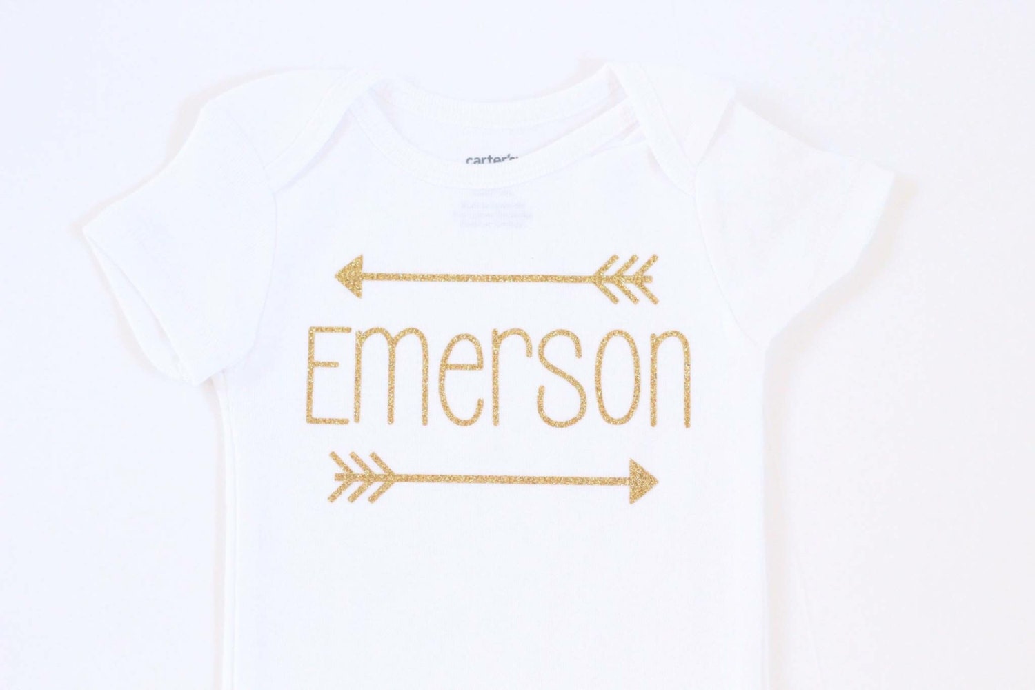 The ORIGINAL Arrow Name Bodysuit Personalized Arrow Gold