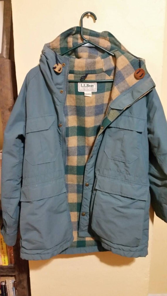 Vintage LL Bean Baxter State Parka Wool Lined Winter Coat