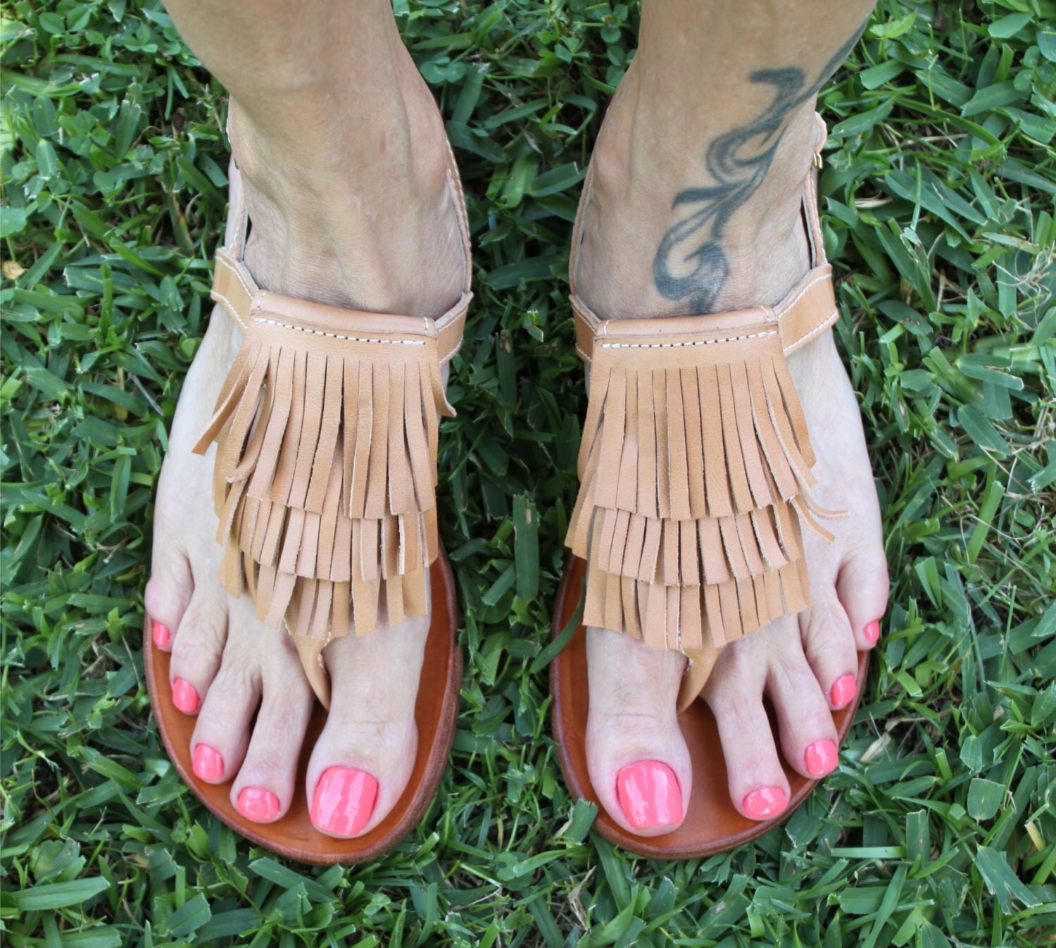 Womens Fringe Leather Sandals Shoes Jazz Festival Fringe