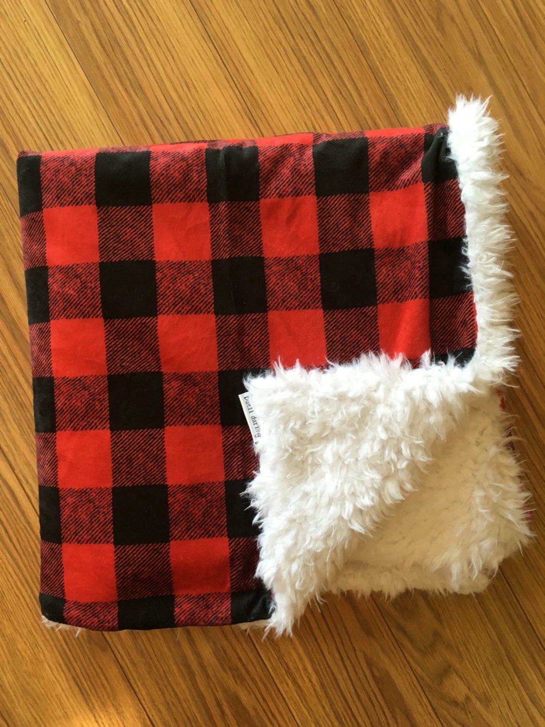 buffalo check minky blanket gender neutral nursery woodland