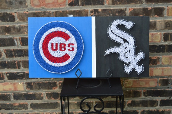 Items similar to A House Divided Cubs vs. Sox String Art on Etsy