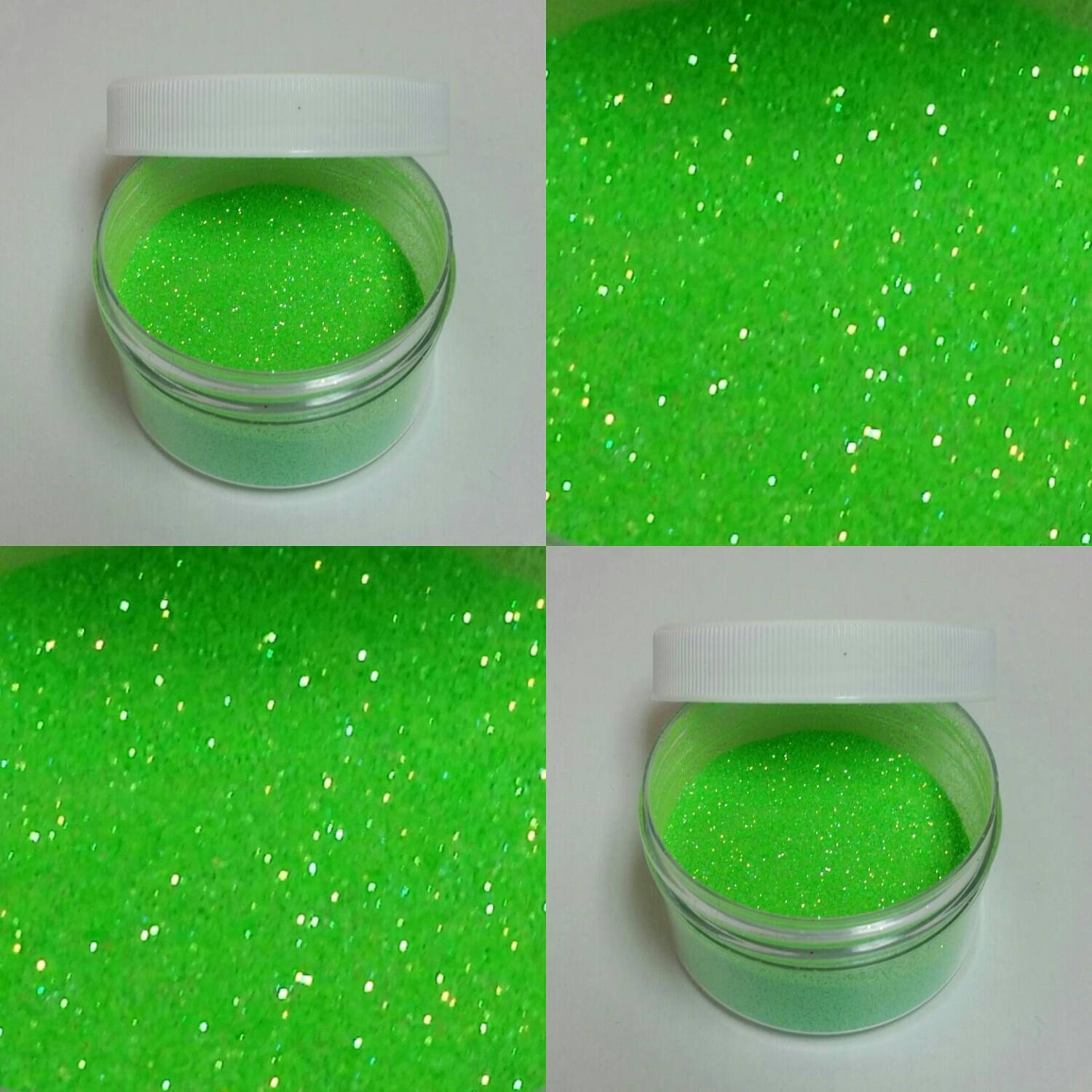Extra Fine NonToxic Neon Green Glitter. 5 Grams
