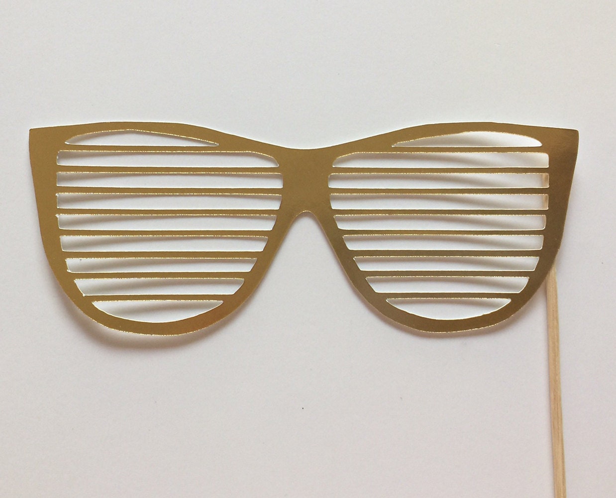 Gold Shutter Shades Photo Booth Prop Sunglasses Props