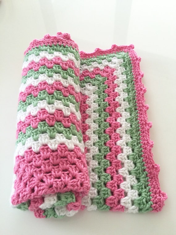 Crochet Baby Blanket, Baby Blanket, Pink Baby Blanket, Stroller Blanket Baby Lovey