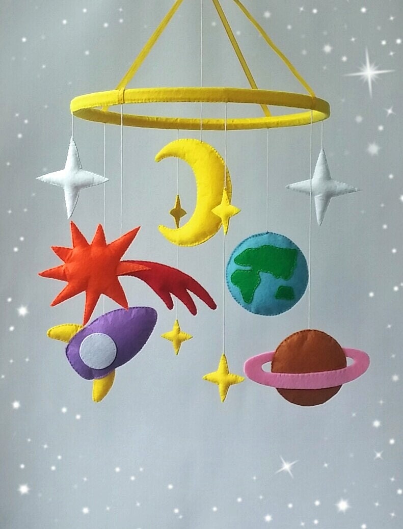 Space Crib mobile  Baby  mobile  Nursery decor Baby  crib by 