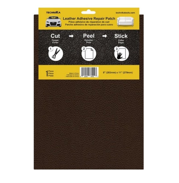 Dark Brown Color Leather And Vinyl Adhesive Repair Patch