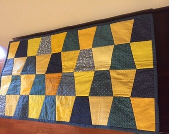 Reversible Quilted Table Runner, Wall Hanging