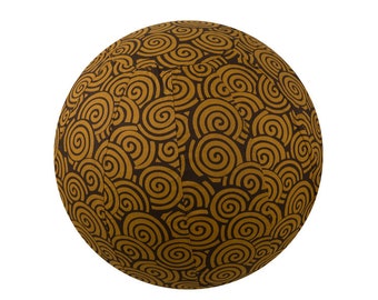 75cm Yoga Ball Cover, balance ball cover, exercise ball cover, fitness ball cover, physio ball cover - Chocolate Swirl Print
