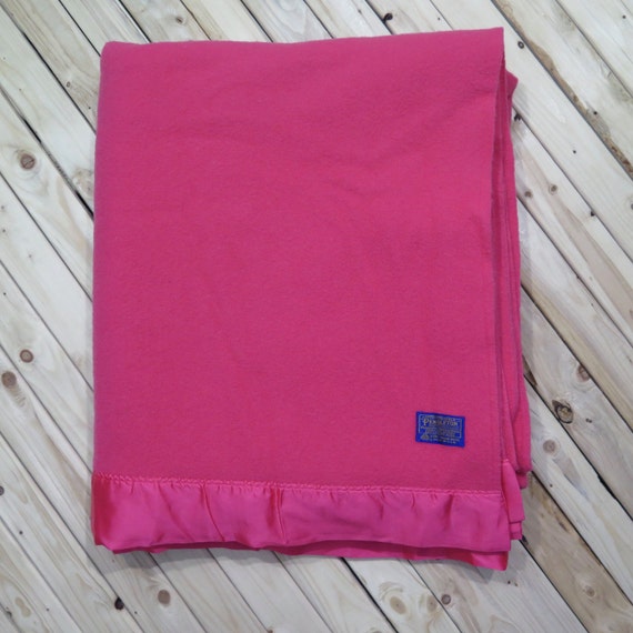 Pendleton Virgin Wool Blanket 1960s pink