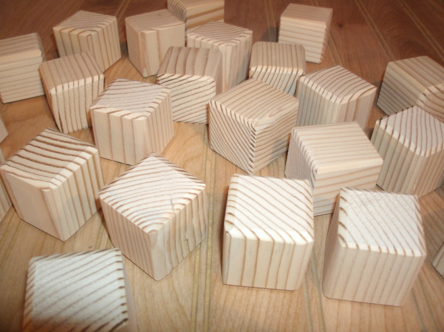 50 unfinished wood blocks wood baby blocks 1 1/2
