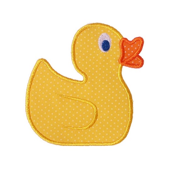 Rubber Duck Applique Machine Embroidery Design