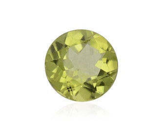 Hebei Peridot Loose Gemstone Round Cut 1A Quality 7mm TGW 1.15 cts.