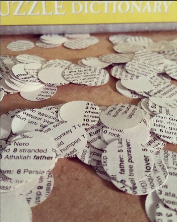 1000 PCS Round Dictionary Confetti/Book by PandoricaPaperCo