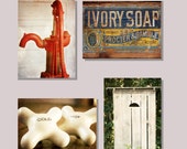 Items similar to Bathroom Wall Art Set #8 Vintage Home Decor on Etsy