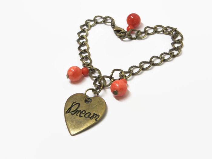 Charm Bracelet Inspiration Bracelet Dream Bracelet Stamped